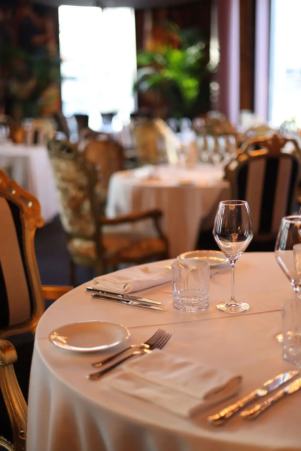 Luxuriöses Kasinorestaurant Interieur am Jungfernstieg